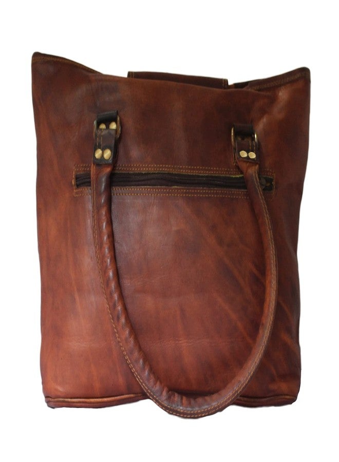Madosh Genuine Leather Tote Handbag for Women - Stylish Brown Shoulder Purse, Office Business Bag, Everyday Shopper Tote, Spacious Work & Travel Bag - Image 3